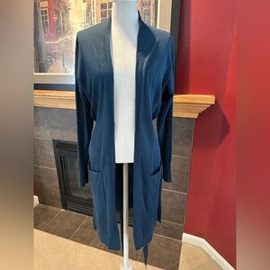 LOFT peacock Blue Knit Cardigan